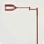 Lampadaire DEL moderne Leaf 53 po rouge brillant de style pharmacie avec bras articulé réglable, abat-jour rotatif et variateur tactile à 3 niveaux.-152461620