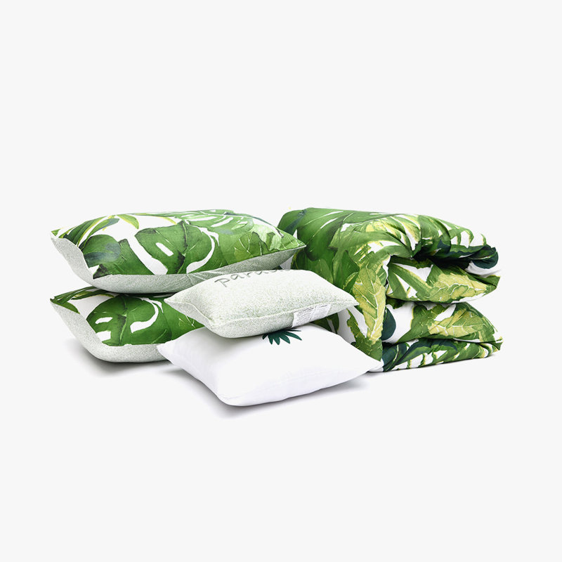 Ensemble d'édredon réversible en microfibre 5 pièces, Simple