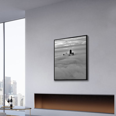 Reproduction de photo sur toile, "Chicago through the Fog" par Pilot Mike-Floater frame