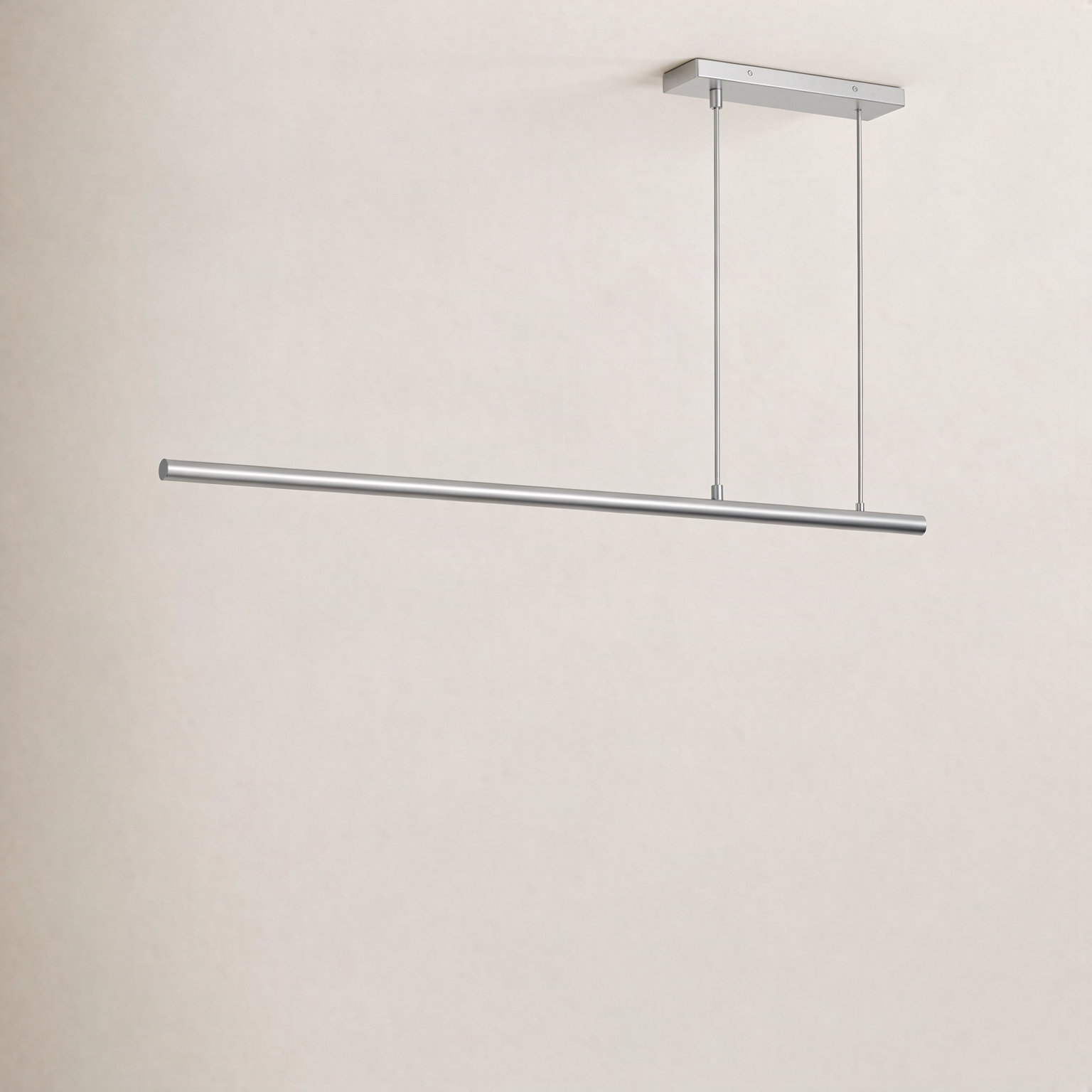 Single Light LED Pendant, Satin Aluminum
