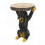 Tabouret de table d'appoint à piédestal 22,17 po H, statue de chien MGO, sculpture peinte à la main pour la maison, le bureau, le salon et l'extérieur