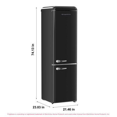 Frigidaire 9.0 Cu. Ft. Bottom Mount Retro Refrigerator, Black