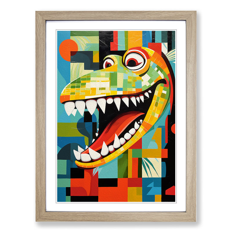 Crocodile Constructivism - Framed Print