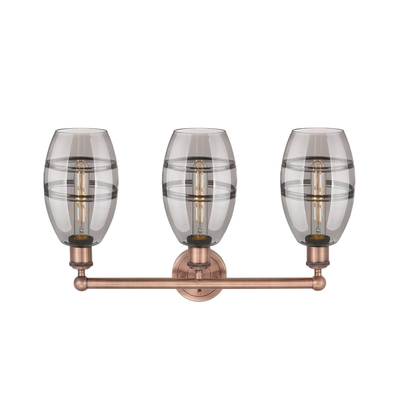 Kusham 3 - Light Dimmable Vanity Light, Light Smoke, Antique Copper