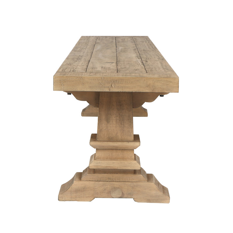 Banc de salle à manger en bois de pin récupéré Vienna, H 18 po x l 82 po x P 16 po