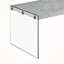 Table basse d'appoint en verre trempé à finition grise Coco, H 15,95 po x l 43,7 po x P 21,8 po