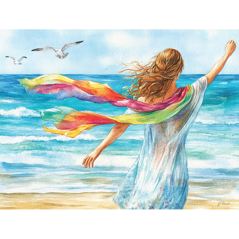 «Joy in the Breeze», art mural sur toile tendue, H 24 po x l 36 po