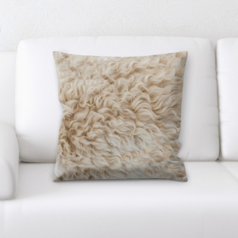 Faux Leather Throw Pillow