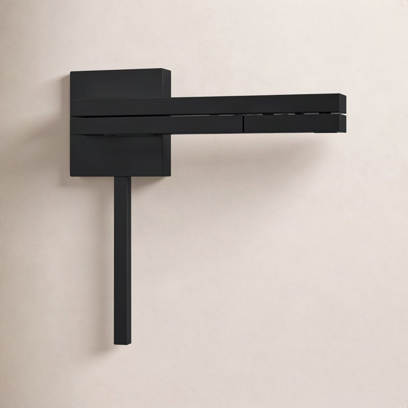 Sagie LED Plug-in Swing Arm Sconce, Black
