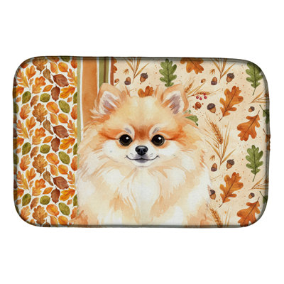 Pomeranian Heirloom Fall Dish Drying Mat