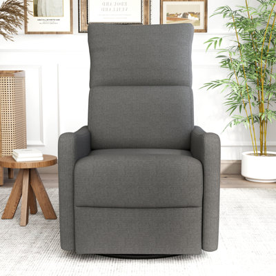 Fauteuil inclinable pivotant manuel, fauteuil à bascule pivotant à 360° pour adultes, petit fauteuil à bascule pour petits espaces, fauteuil inclinable à bascule en tissu rembourré pour chambre d'enfant, salon, salle de cinéma