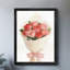 Noir encadré la Saint-Valentin - aquarelle, bouquet de roses, impression sur toile de style aquarelle-140720492