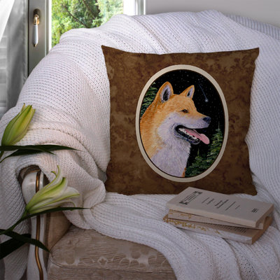 Shiba Inu Outdoor Reversible Throw Pillow