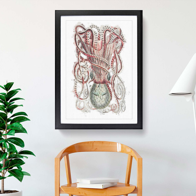 Cuttlefish by George Shaw - Framed Print, 48cm H x 36cm W x 2cm D, Black Framed