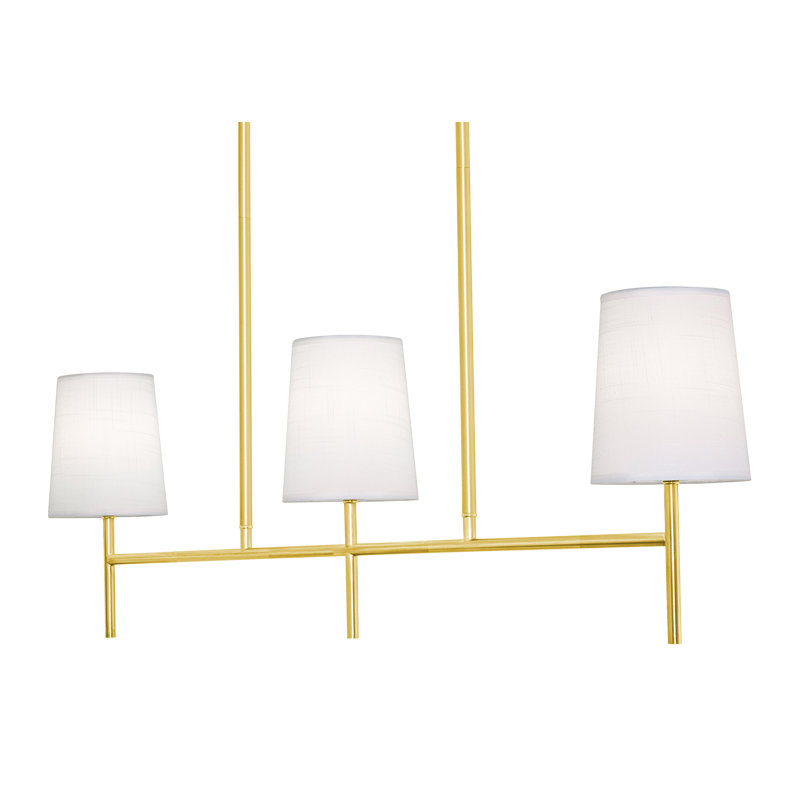 Luminaire suspendu pour îlot de cuisine 3 lumières Zymiah, Laiton satiné