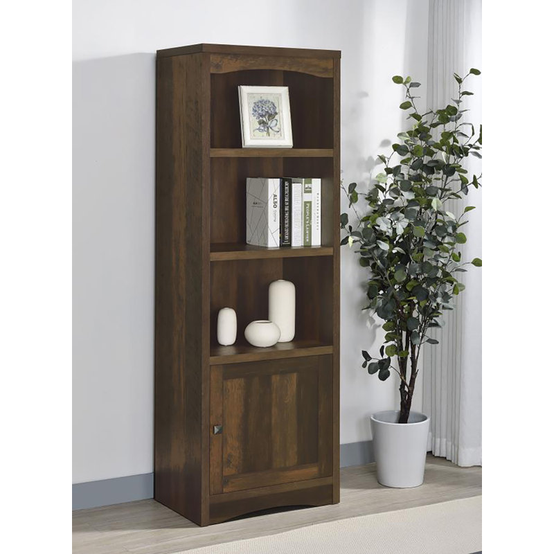 Handrey 3-shelf Media Tower, Dark Pine