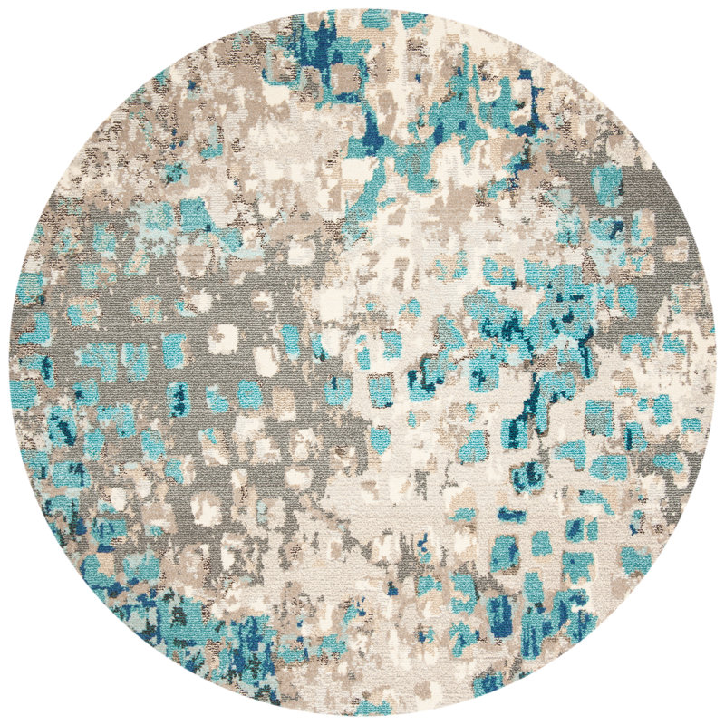 Pless Performance Abstract Rug, Round 4'