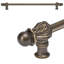 Acanthus 22 inches c.c. with 1/2 round smooth bar long pull Romanesque style in Oil Rub Bronze-193783188-193782379