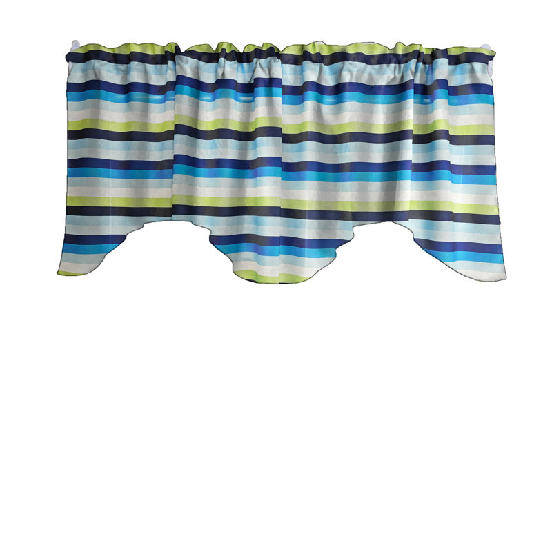Cantonnière Popeline, Bleu vert