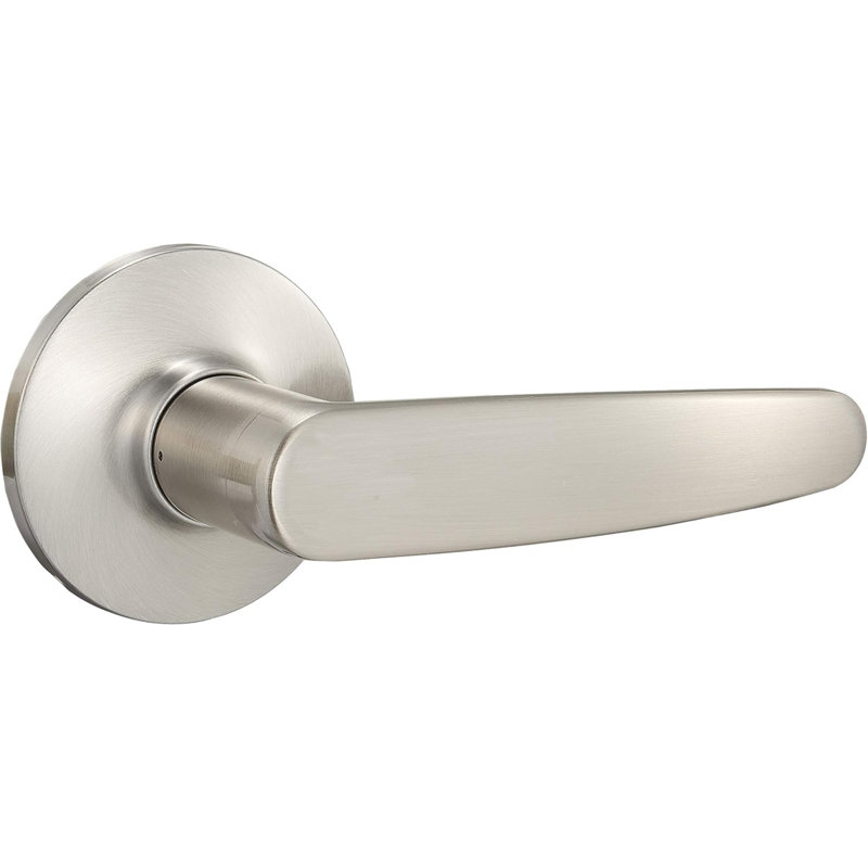 Levier de porte droit, passage, nickel satiné, paquet de 1