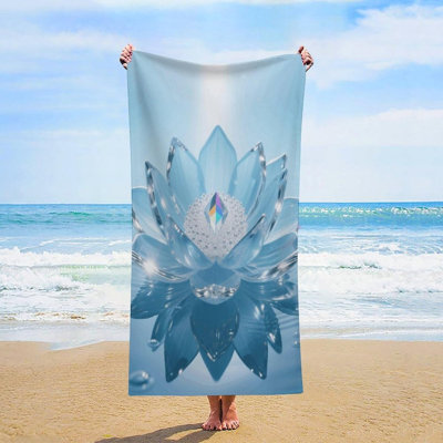 Serviette de plage en microfibre à séchage rapide, 50 x 60 po