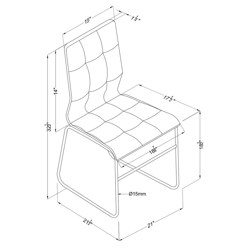 Coetta Tufted Dining Chair, White