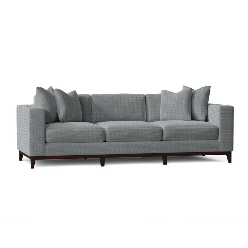 Noel Upholstered 100'' Sofa, Dark Gray Chenille 5533-011, Mocha