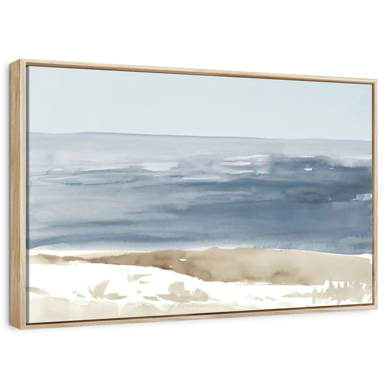 Douces côtes I, Cadre flottant en bois naturel, 46 po x 31 po