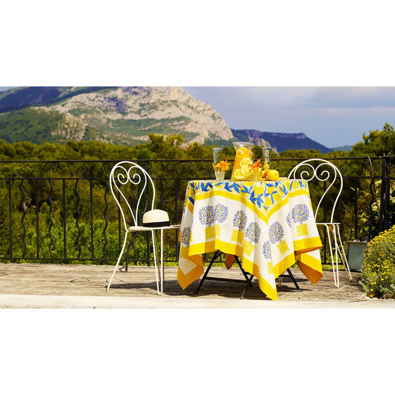 Lemon Tree Tablecloth, 59" W x 59" L