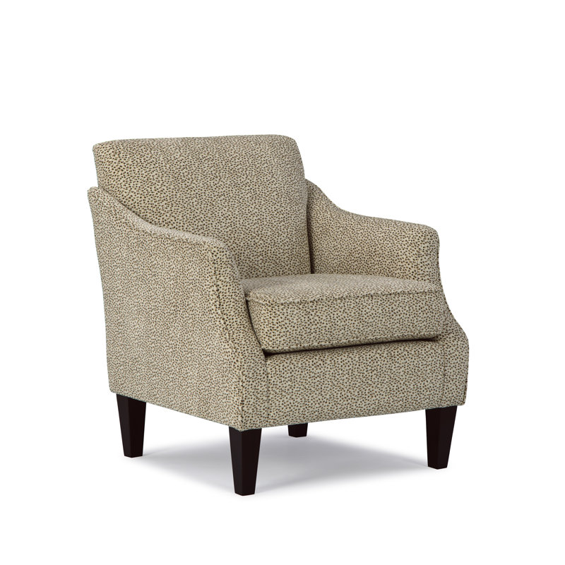 Siclali Upholstered Accent Chair, Dark Walnut, Capri