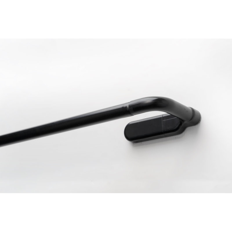 3/4" Wraparound Adjustable Single Curtain Rod Black, 28" - 48"