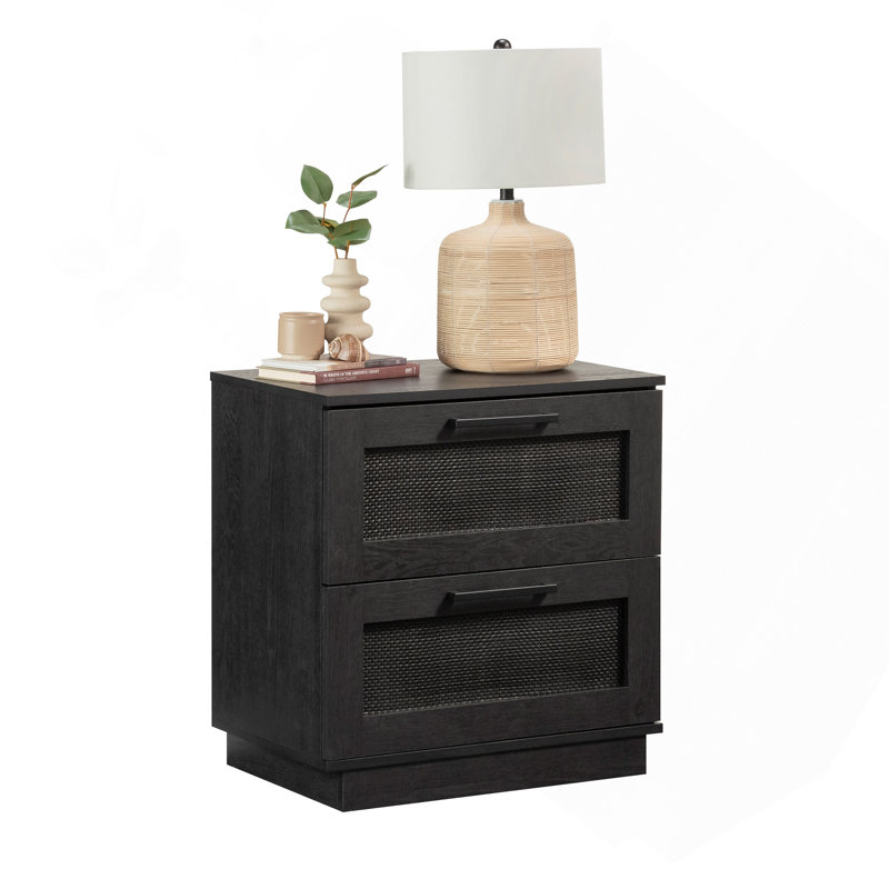 Table de chevet, finition noire
