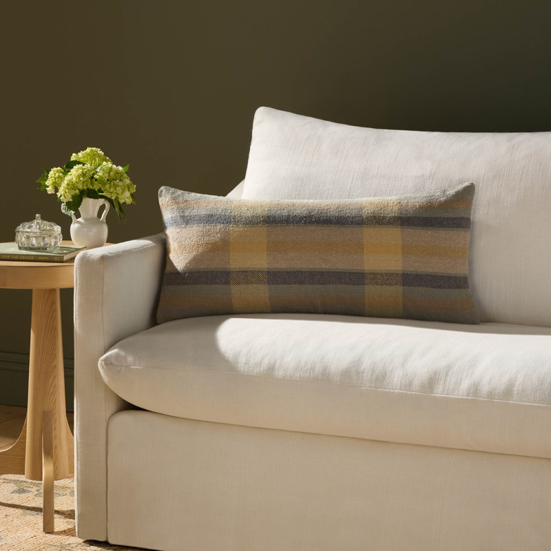 Chris Loves Julia x Loloi Andi Accent Pillow, Gold, Rectangle 12"H x 27"W, Down Blend