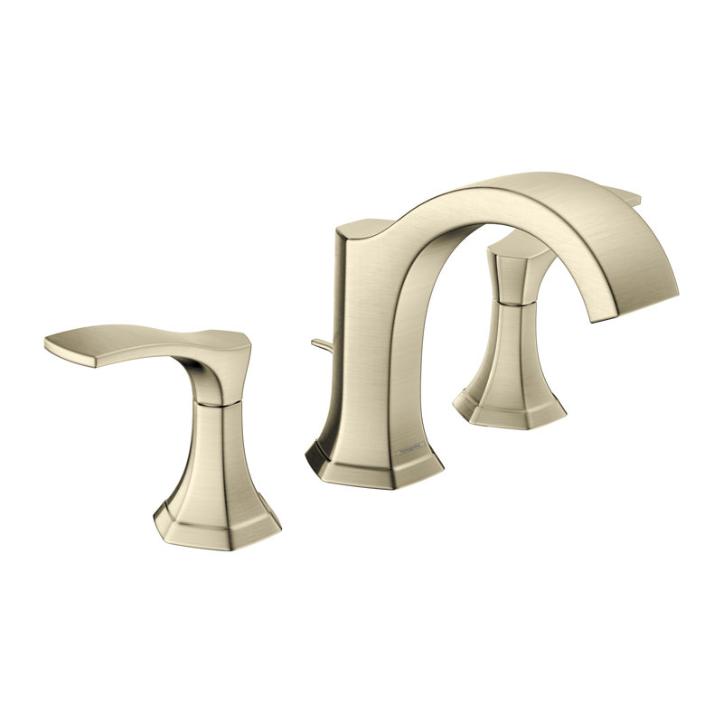 Locarno Widespread Bathroom Faucet with Drain Assembly, Brushed Nickel
