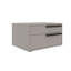 Table de chevet droite Rossmoor en blanc ultrabrillant avec poignée noire.-510091020-510091023