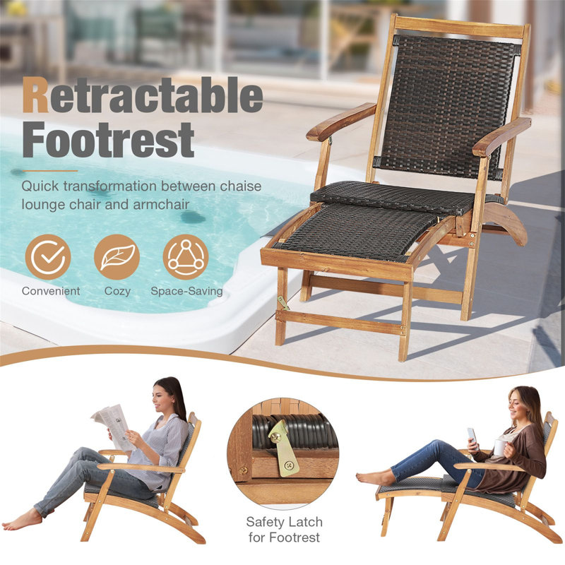 135cm Long Chaise Lounge Set