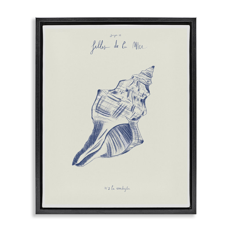 Cadre flottant Filles De La Mer, Cadre flottant noir de jais, H 21 po x l 17 po
