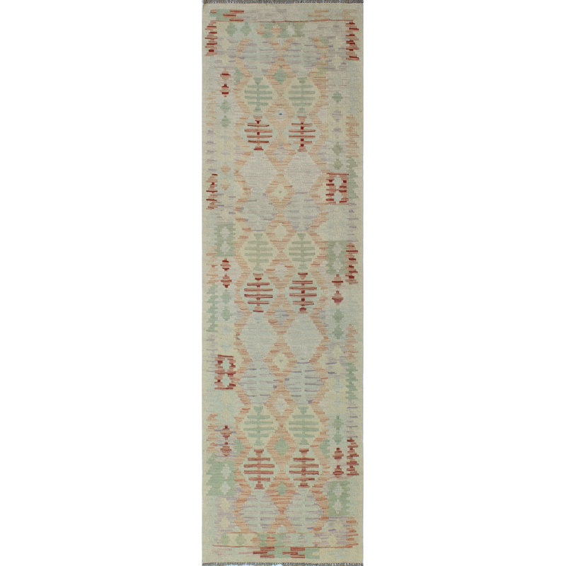 Sun Faded Flatweave Rosetta Rust Runner