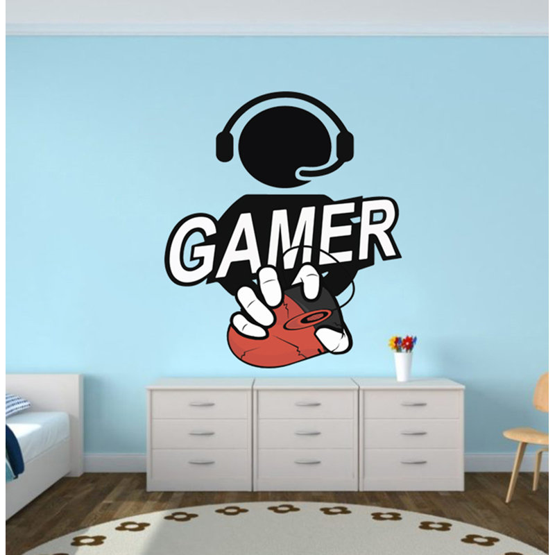 Autocollants muraux pour jeux vidéo Gamer, H 44 po x l 40 po