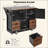 54" Farmhouse Kitchen Island With Drop Leaf, Power Outlet, Kitchen Storage Cart With 2 Doors, 2 Drawers, Rolling Kitchen Island On 4 Large Wheels With Spice Rack For Kitchen, Dining Room-1912261783