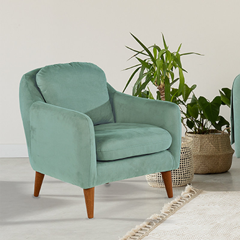 Fauteuil Aimon, 100 % lin vert clair