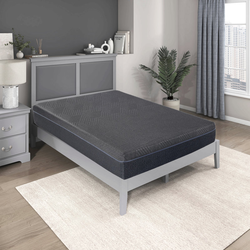 Green Tea Gel-Infused Memory Foam Mattress, Gray, Mattress In A Box, Full 