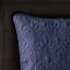 Couvre-lit réversible en bleu marine simple - Rembourrage en coton prélavé pour un repos matelassé confortable avec une chambre à coucher énergique