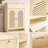 Cream White Tall Shoe Storage Cabinet with Drawer & Louvered Doors, Adjustable Shelves, for Entryway
