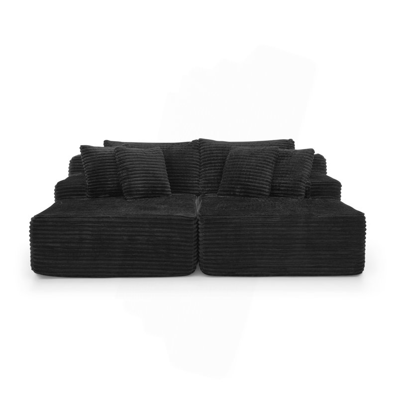 Fauteuil paresseux à deux places, canapé compressé sans assemblage, fabriqué en tissu de velours, fauteuil moderne moelleux, utilisé pour les salons et les chambres à coucher