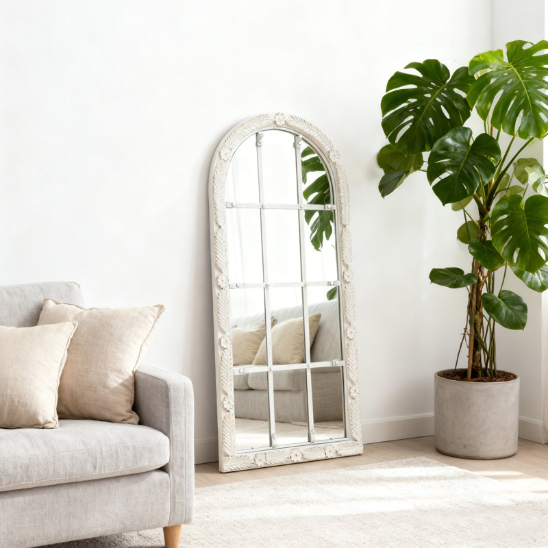 Miroir mural Vintage, Blanc