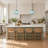 Camille 1-Light Dimmable Blue Ribbed Glass Pendant Light