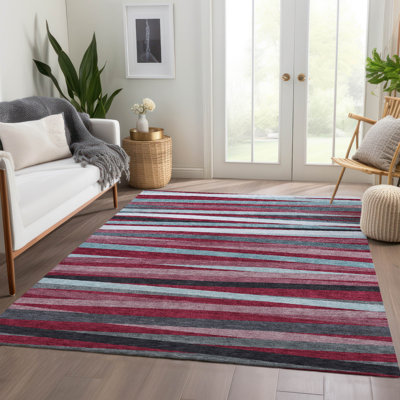 Premium Machine Washable Natoma AMF997 Stripes Rug