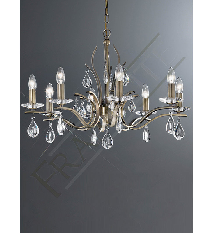 8 - Light Candle Style Chandelier, Bronze