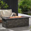 56" Outdoor 40,000 Fire Pit, Rectangular Concrete, Stone Pattern, Lightweight, No Assembly, 18.55 In. Height, 107.2 Lb Weight, 55.71 Depth Concrete Pit With , Rectangular, Assembly Required, 26.01